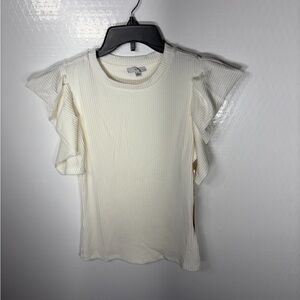 Iris Cream Ruffle Sleeve Blouse 469